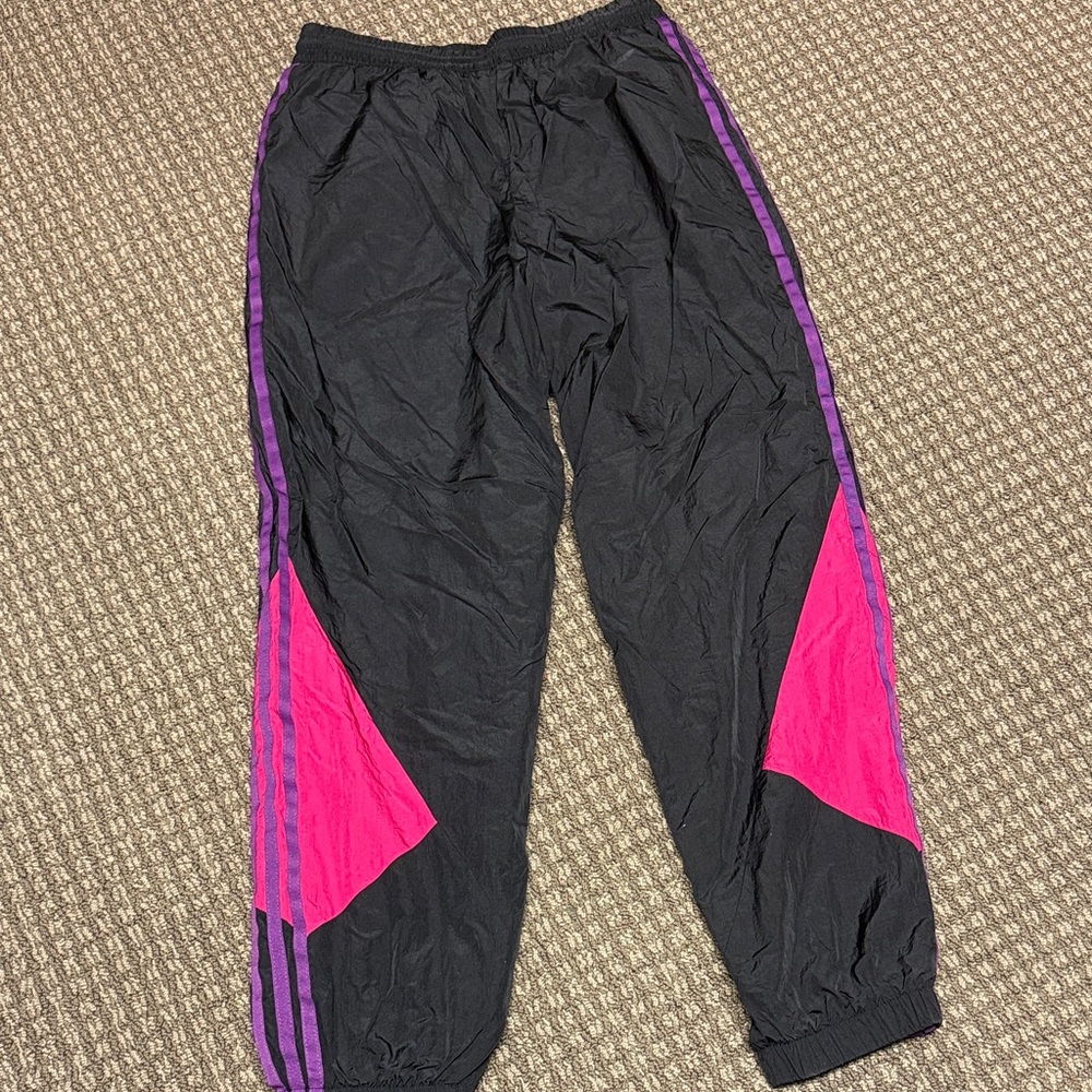 Adidas Black Joggers with Pink and Purple Accents sz S - Picture 3 of 4